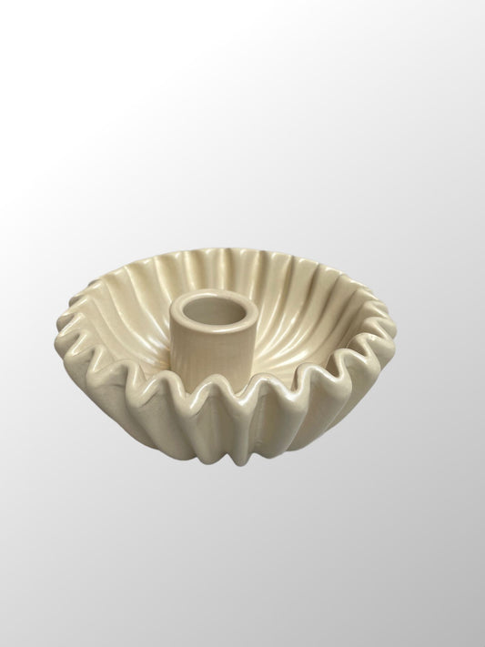 Wave Candleholder Sand - 12cm