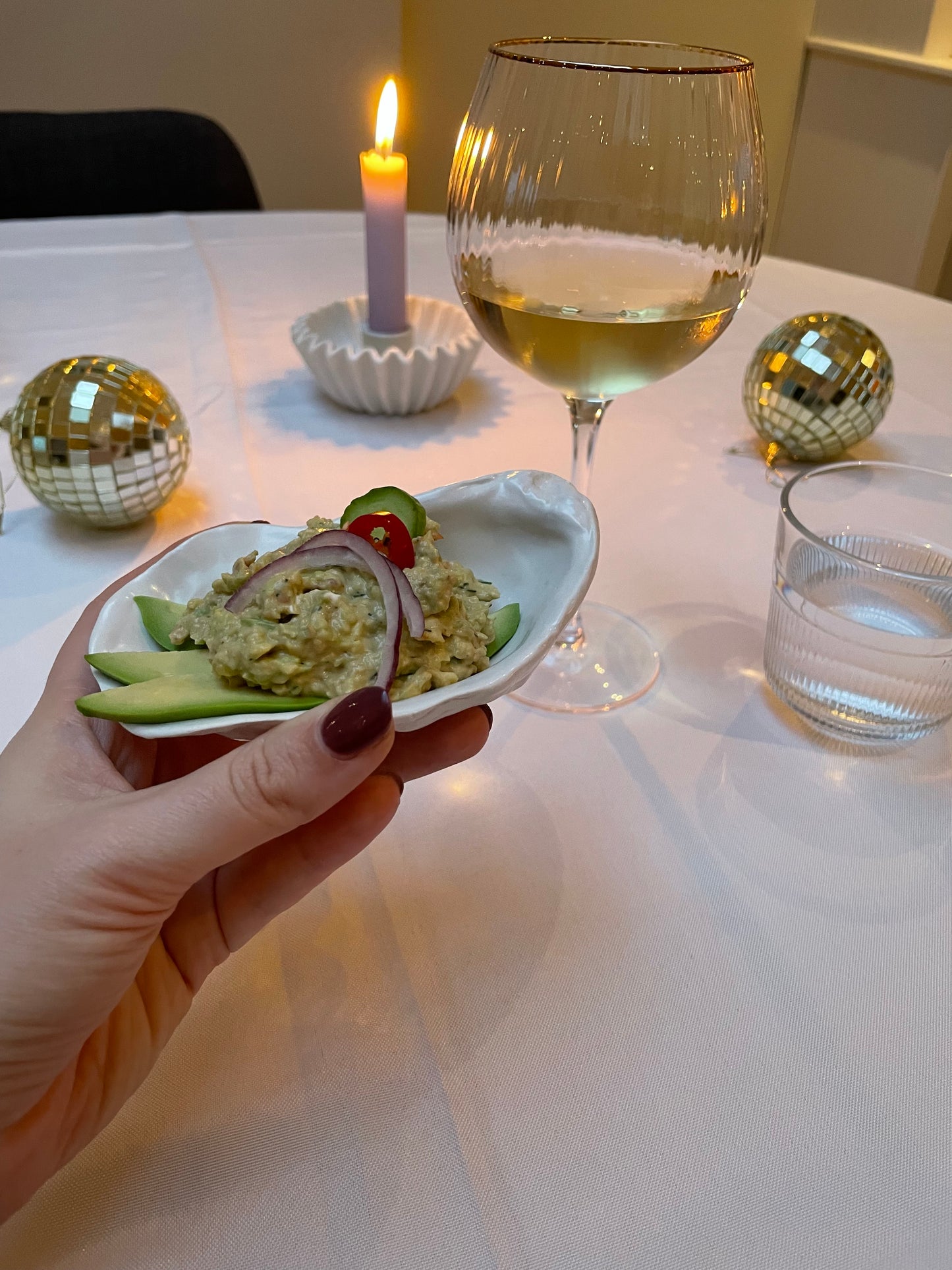 Wave Candleholder White- 12cm