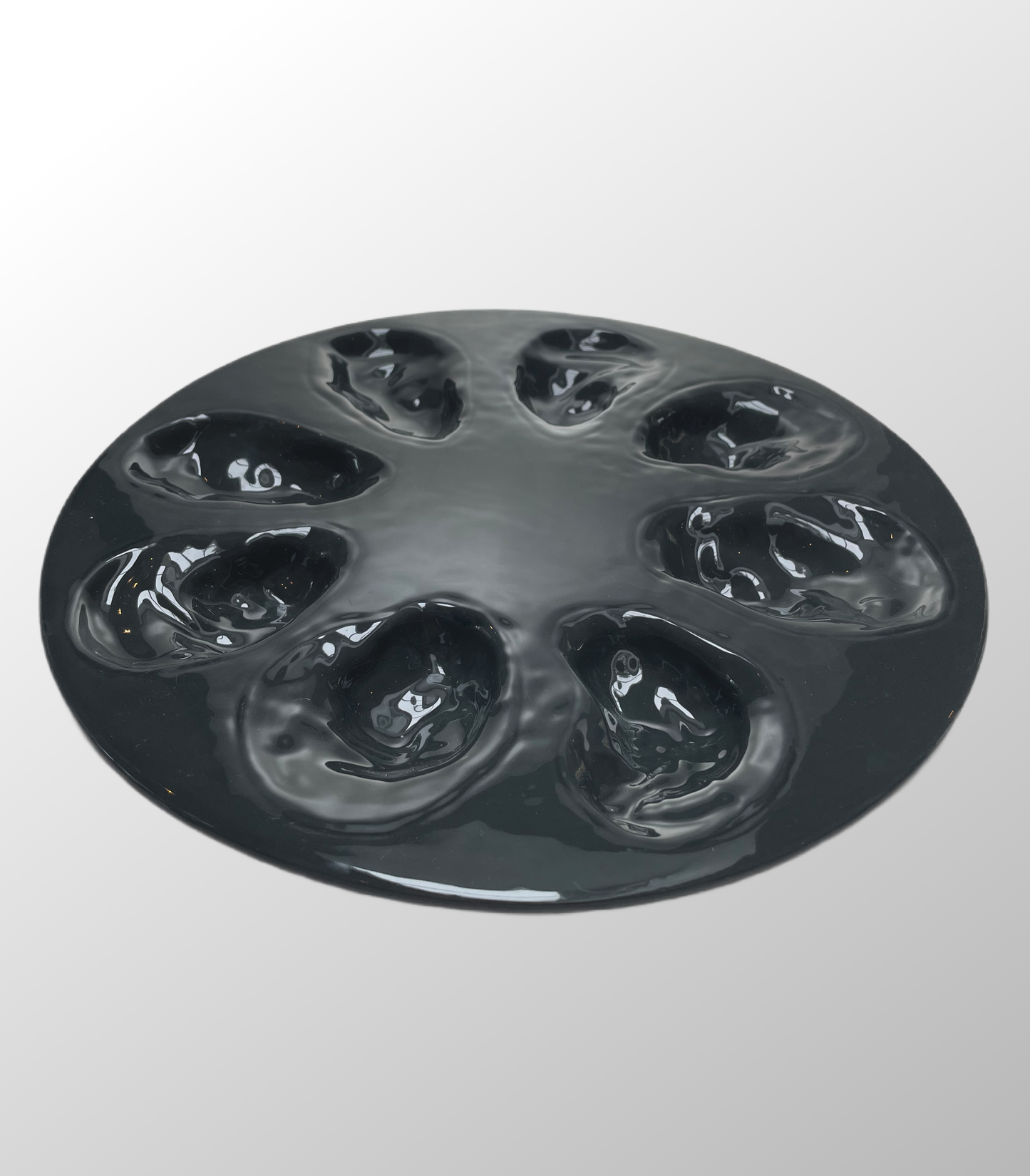 Oester serveerschaal grijs