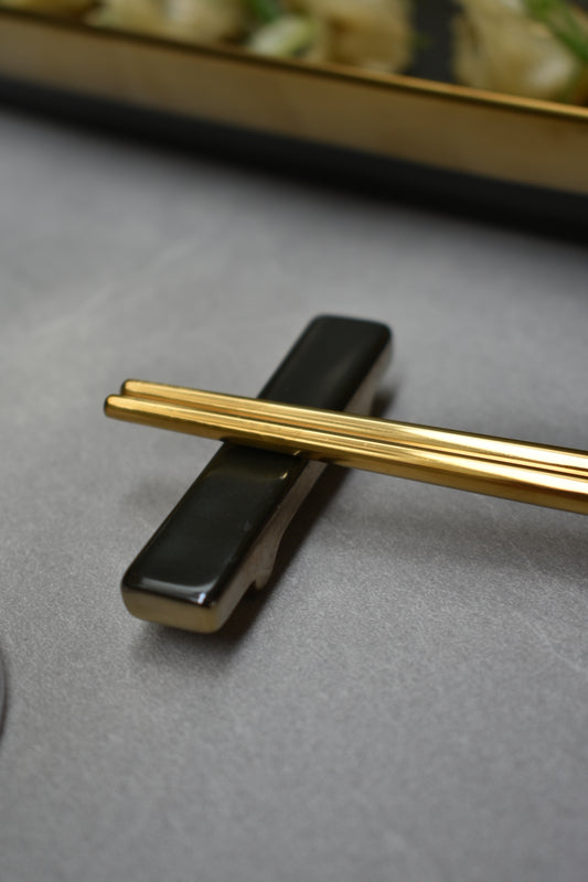 Luxe bestekhouder goud-zwart, ideaal voor je chopsticks