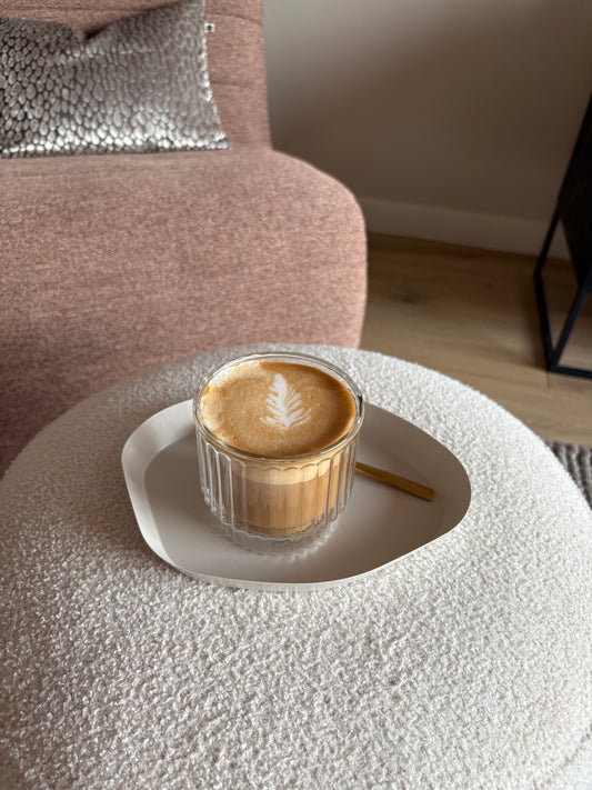 Cappuccino glas Plissé