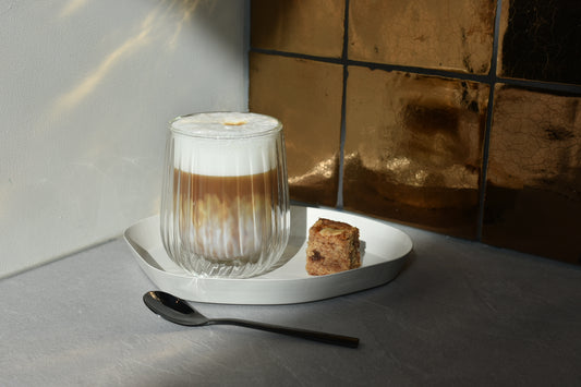 Prachtige dubbelwandige glazen met geribbeld glas