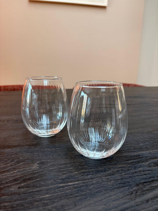 Waterglazen Plissé (Set / 4 )