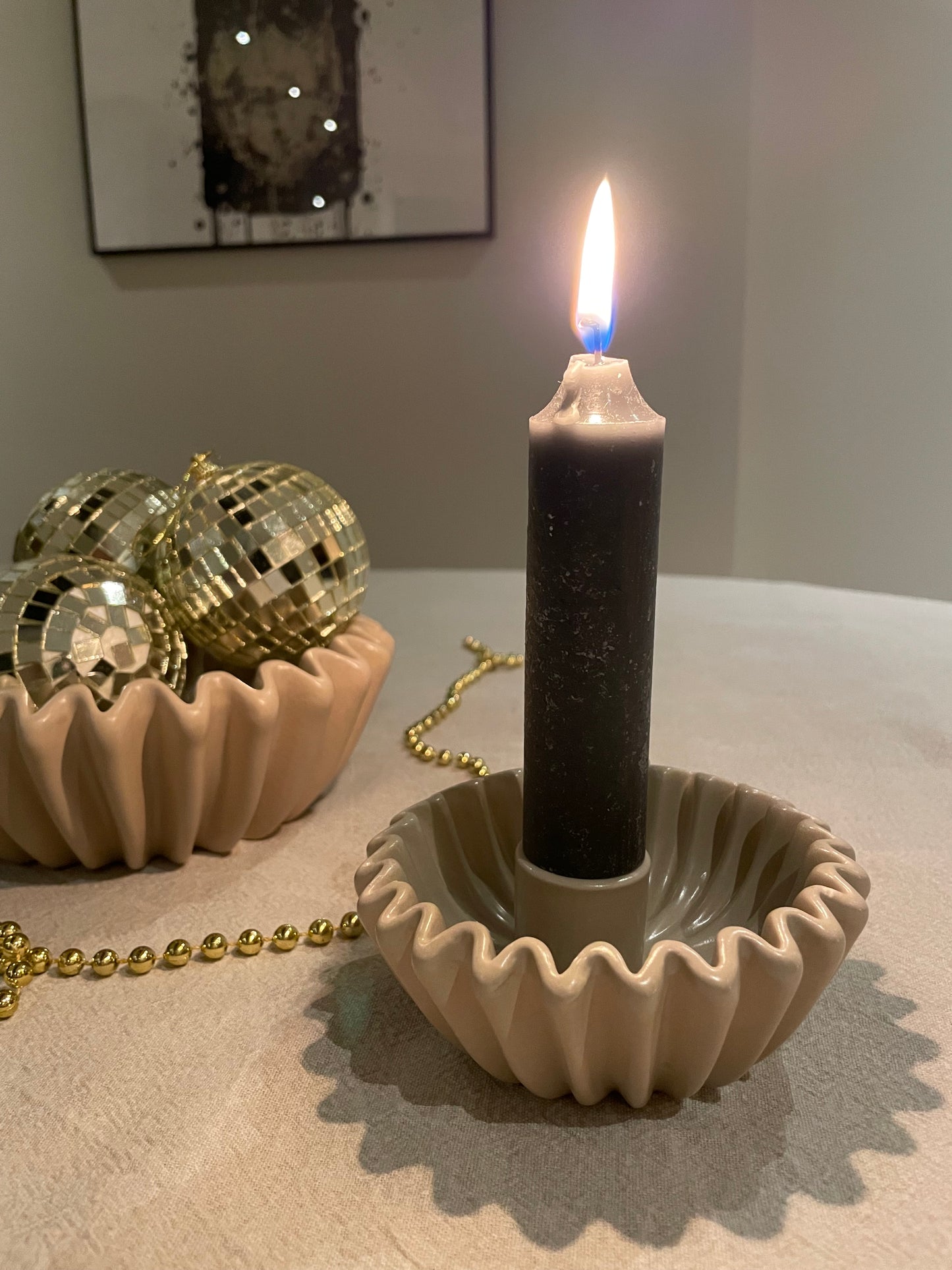 Prachtige dinerkaars houder 